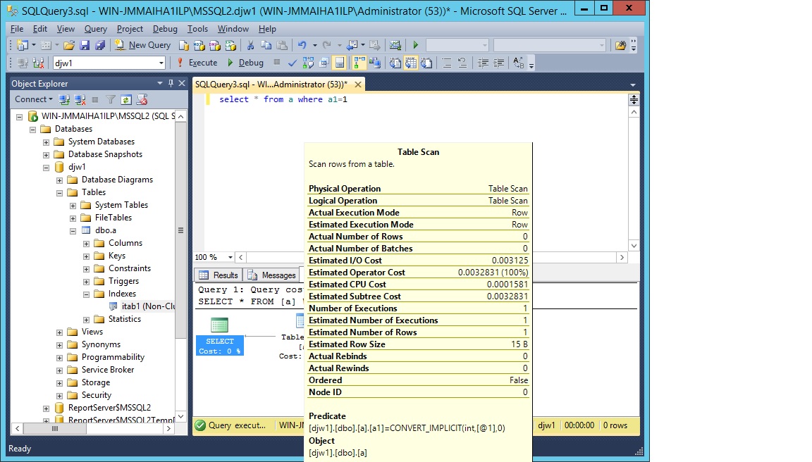 2012 SP1 Column store index